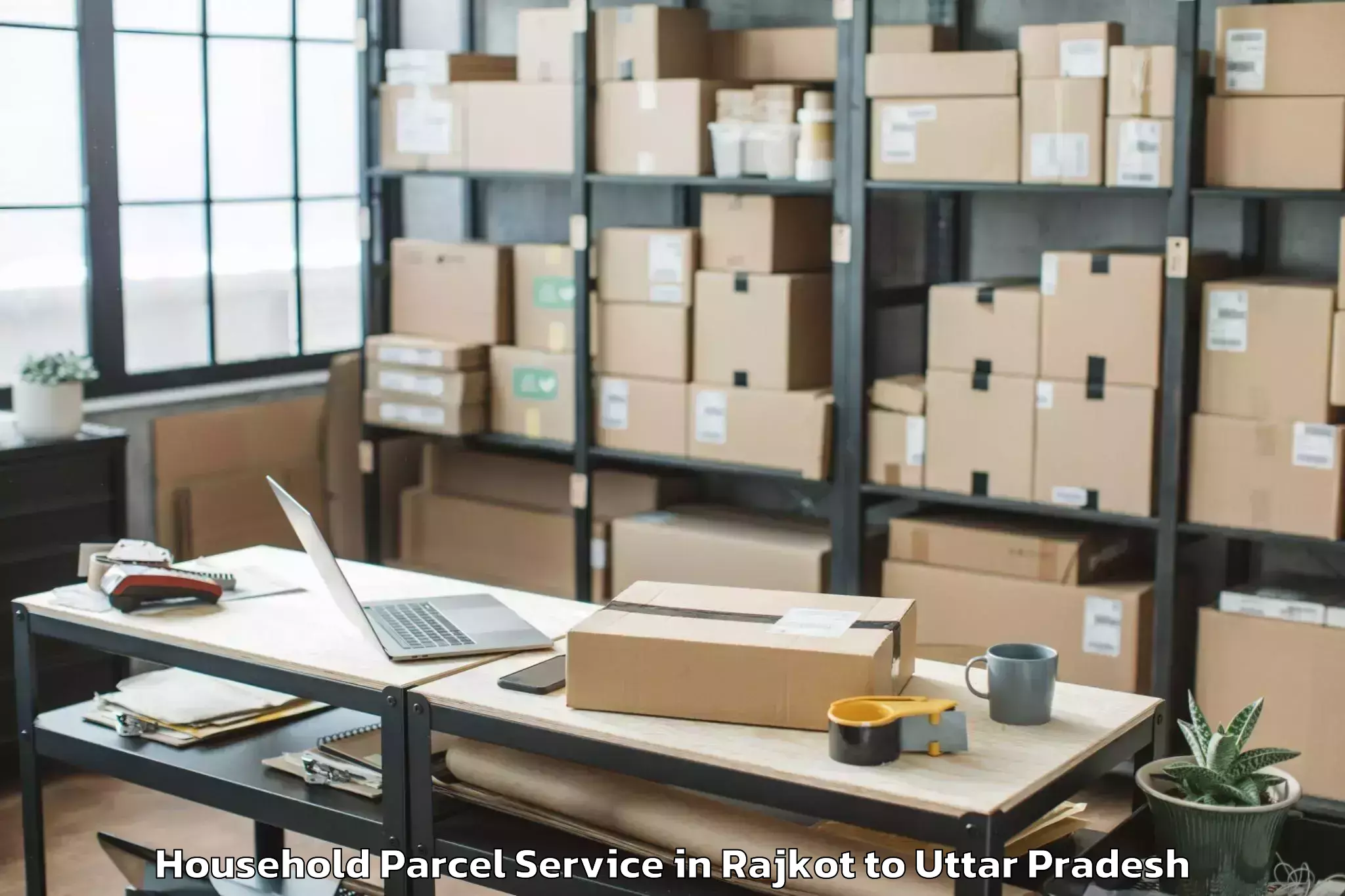 Reliable Rajkot to Gyanpur Household Parcel